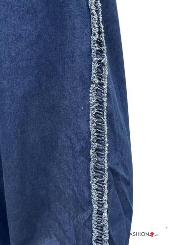 flared high waist Cotton Trousers with elastic - ph 2