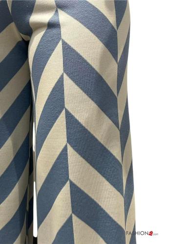 Pantalone vita alta Fantasia geometrica con elastico - ph 2