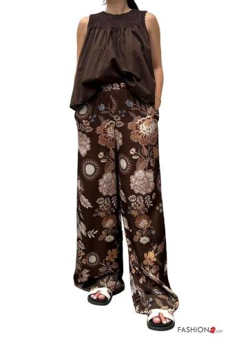 Pantalone raso Fantasia floreale - ph 4