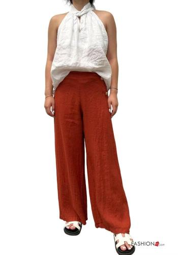 Pantalone in Lino con bottoni con elastico - ph 4