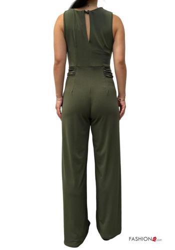 Jumpsuit con fibbia senza maniche scollo a V - ph 3