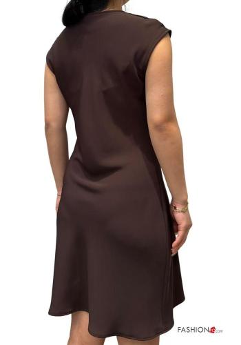 short sleeve crew neck knee-length Dress - ph 3