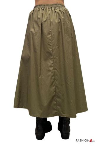 Cotton Skirt with pockets with elastic - ph 3