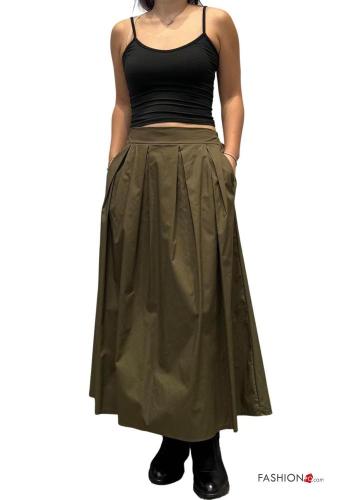 Cotton Skirt with pockets with elastic - ph 4