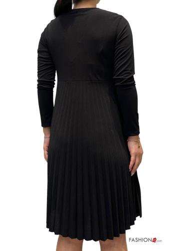 pleated lace trim Dress - ph 4