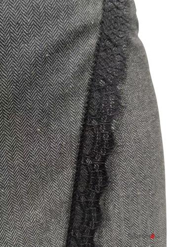 lace trim wrap high waist Skirt with zip - ph 3