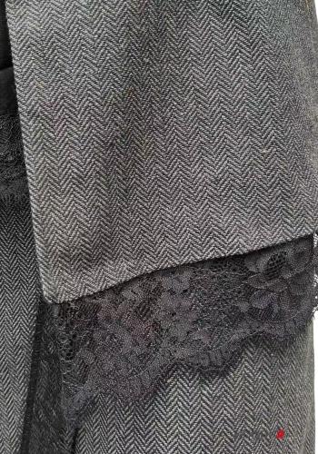 lace trim long sleeve Jacket with buttons with lining - ph 4