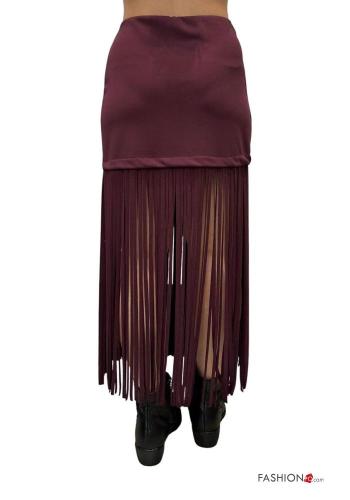 high waist Skirt with fringe with elastic - ph 2