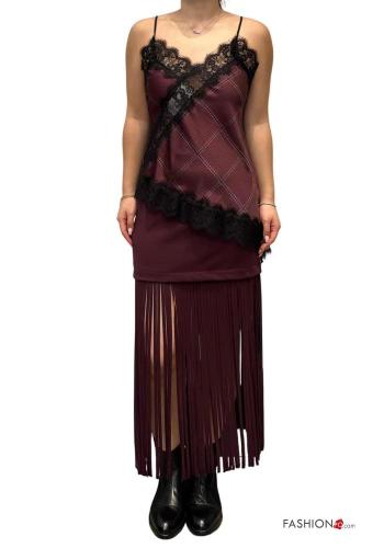 high waist Skirt with fringe with elastic - ph 4