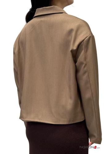 with collar Bomber Jacket with pockets with lining with zip - ph 4