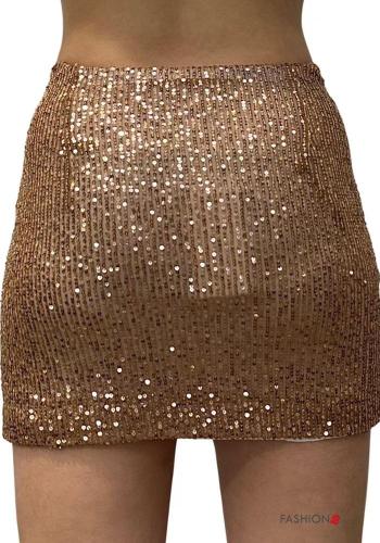 Mini skirt with lining with elastic with sequins - ph 2
