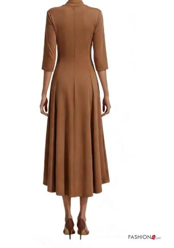 Abito scollo a V maniche a tre quarti - ph 2