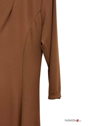 Abito scollo a V maniche a tre quarti - ph 3