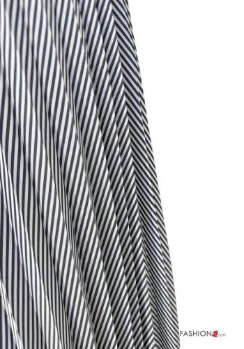 Streifenmuster plissiert Rock mit gummizug - ph 3