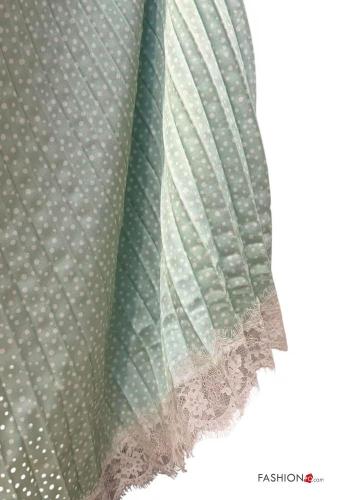 gepunktet plissiert Spitze- Rock mit gummizug - ph 2