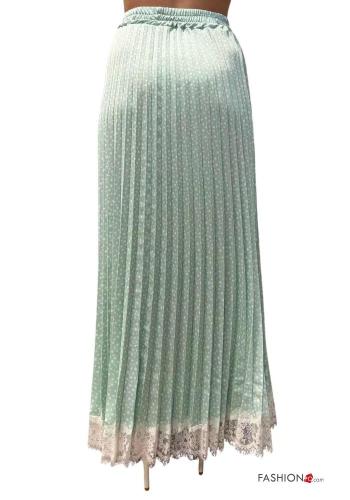 gepunktet plissiert Spitze- Rock mit gummizug - ph 3