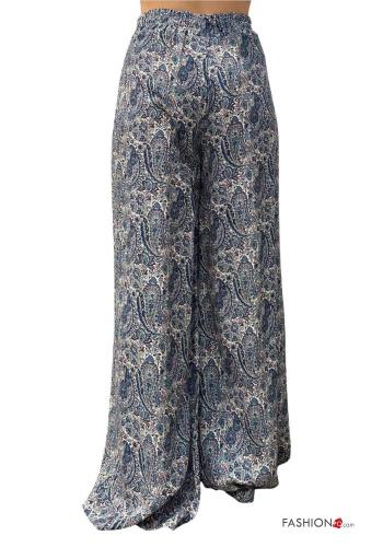 Mix Muster wide leg Hose mit gummizug - ph 3