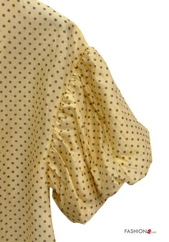 Camisa manga balão Padrão bolas com botões - ph 2