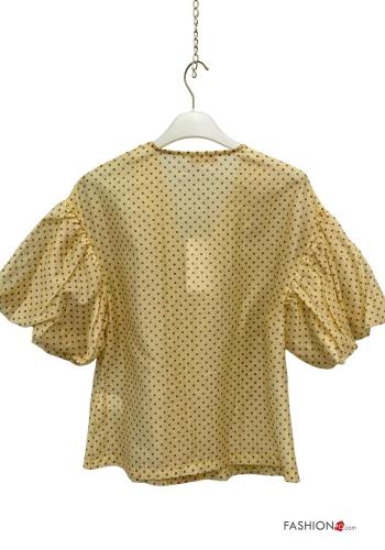 Camisa manga balão Padrão bolas com botões - ph 3