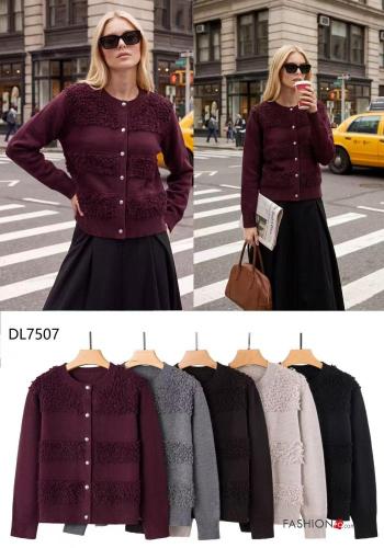 Cardigan in Misto Lana con bottoni - ph 2
