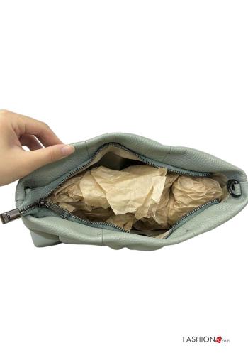 Sac en Cuir Véritable avec fermeture éclair avec bandoulière - ph 3