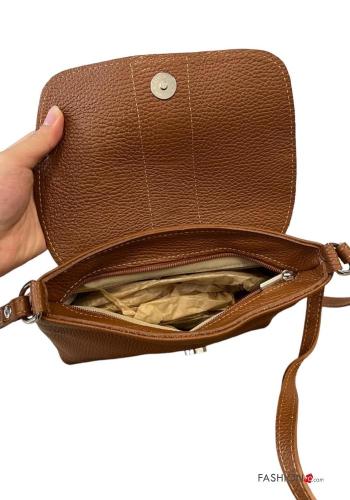 Sac en Cuir Véritable avec fermeture éclair avec bandoulière - ph 4