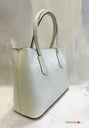 Borsa a mano in Vera pelle con zip con tracolla - ph 2