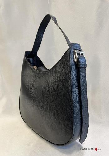 Sac porté épaule en Cuir Véritable avec fermeture éclair - ph 3