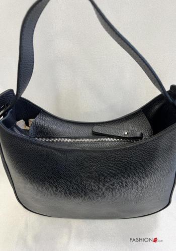 Sac porté épaule en Cuir Véritable avec fermeture éclair - ph 4