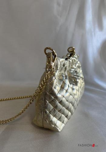 Borsa a spalla in Vera pelle con tracolla con catena - ph 2