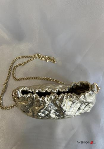 Borsa a spalla in Vera pelle con tracolla con catena - ph 3