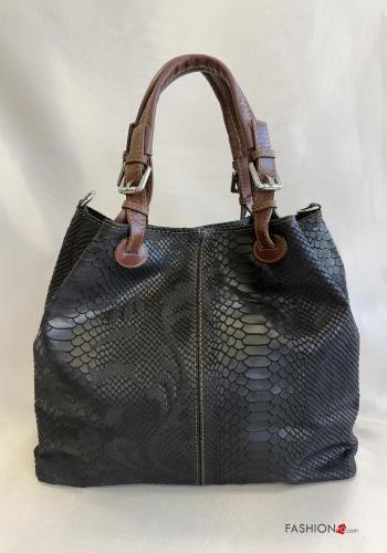 Borsa a mano in Vera pelle Fantasia pitonata con tracolla - ph 3
