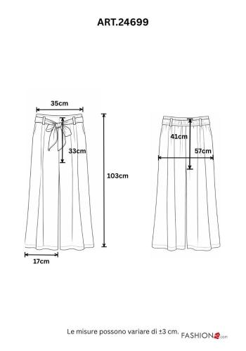 Pantalone denim vita alta con elastico con cintura con tasche - ph 4