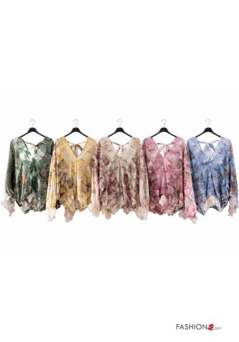 Camicia con fiocco scollo a V - ph 3