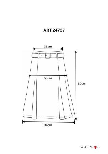 Gonna vita alta con cintura - ph 4