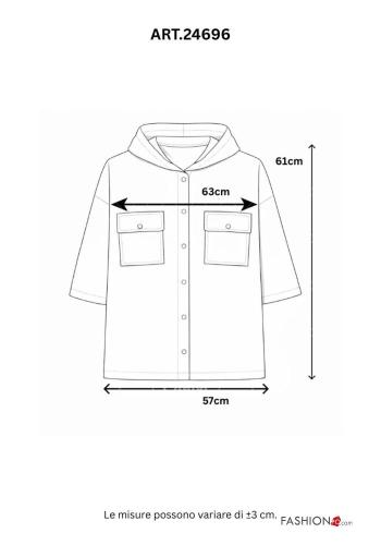 Giacca con tasche con bottoni con cappuccio - ph 4