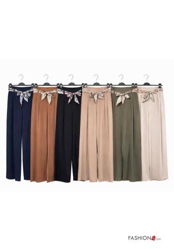 Pantalone vita alta con cintura - ph 2