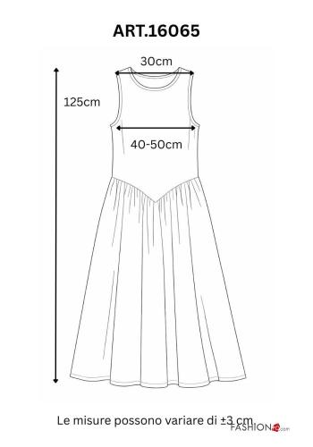 Abito in Cotone senza maniche in pizzo sangallo - ph 3