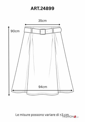 Saia em Algodão com cinto - ph 2