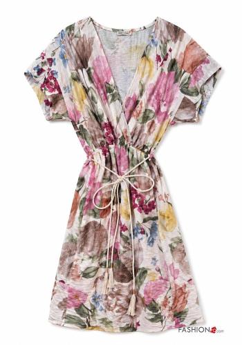 Kleid mit Gürtel mit V-Ausschnitt - ph 3