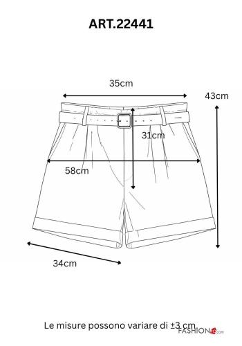 Pantaloncino Short in Lino con tasche - ph 3