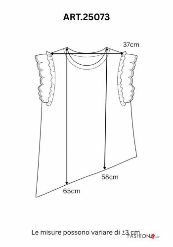 T-shirt in Cotone in pizzo sangallo - ph 4