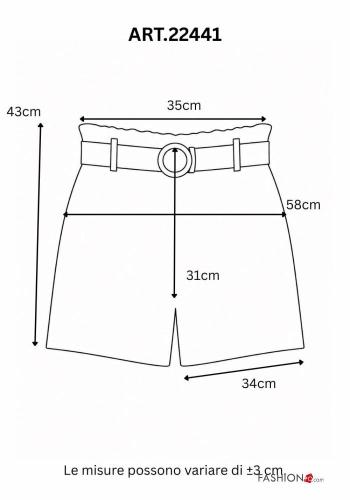 Pantaloncino Short in Lino con tasche - ph 3