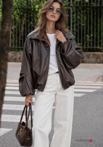 Giacca con tasche a collo alto con zip - ph 3