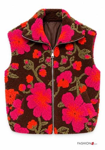 sleeveless Wool Mix Jacket with pockets with zip - ph 2
