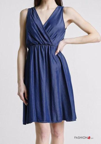 Robe Sans Manches sans manches à col en V avec élastique - ph 4