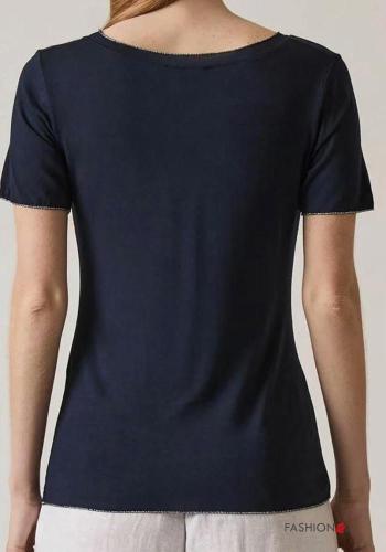 Lurex kurze ärmel T-shirt schulterfrei - ph 2