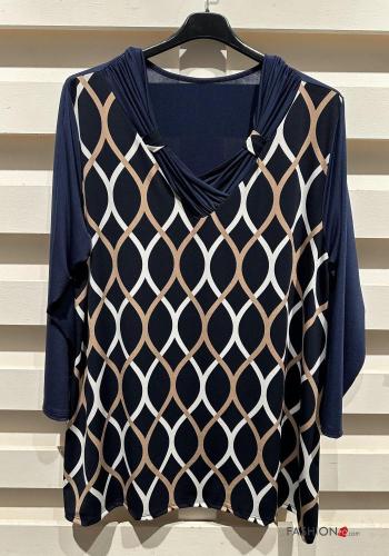 Blusa maniche lunghe scollo a V - ph 3
