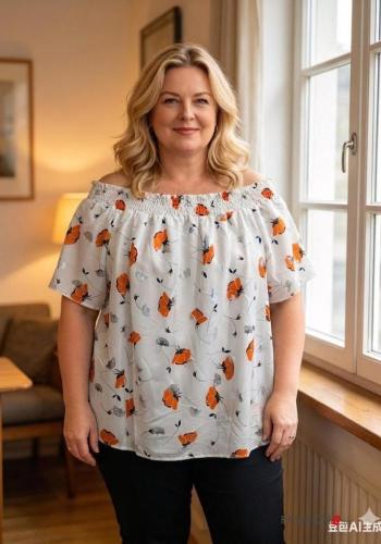 T-shirt maniche corte Fantasia con foglie - ph 3