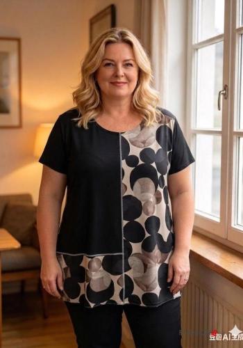 T-shirt maniche corte Fantasia pois - ph 1